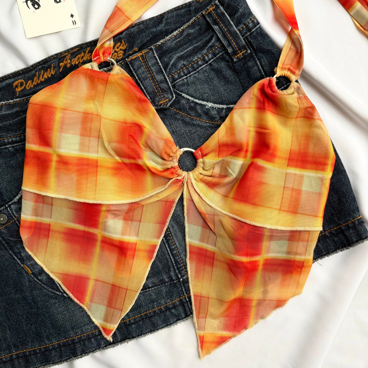 ORANGE HALTER TOP (Bust : 34-36, Upper Waist : 26-32)