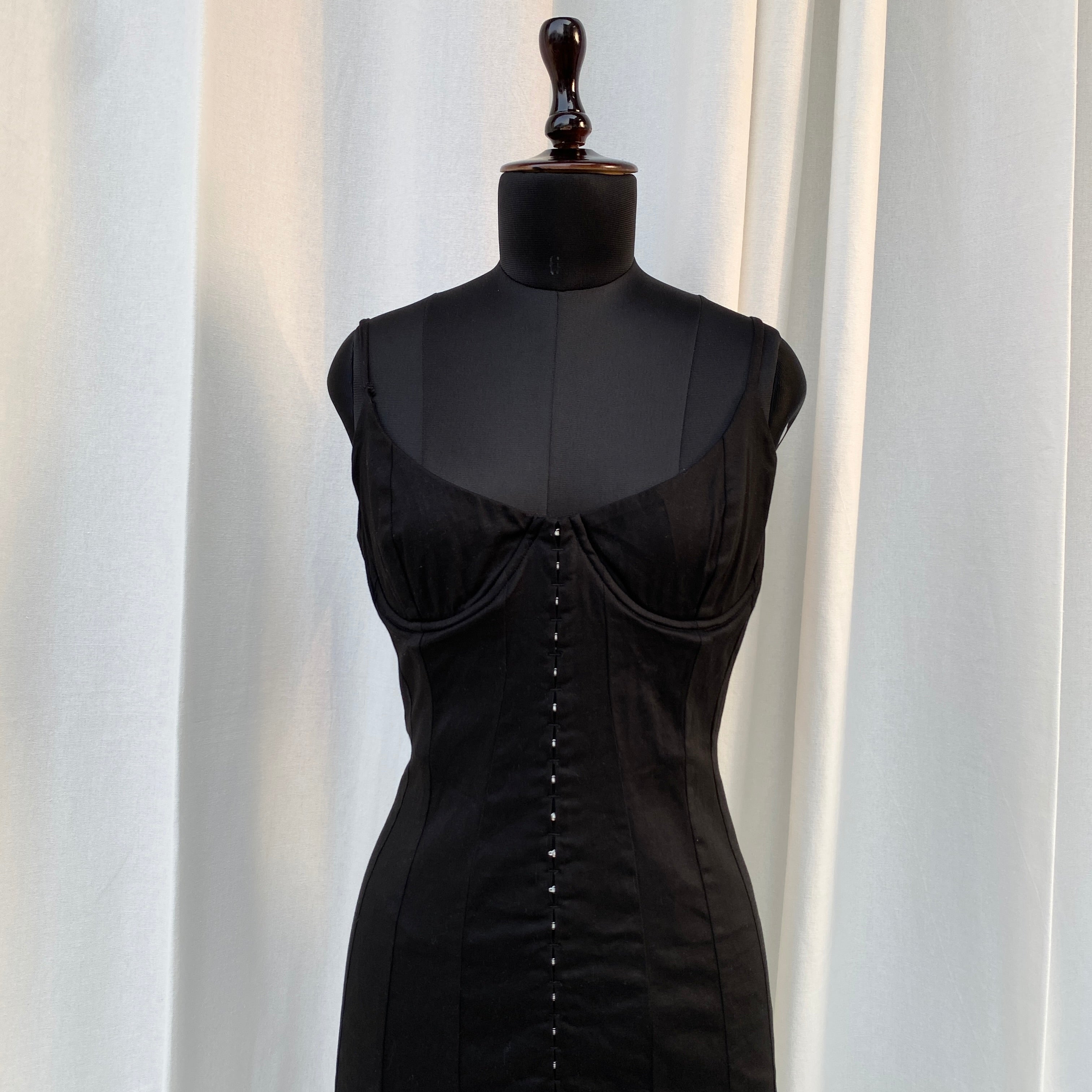 BLACK CORSET DRESS FROM WHITE FOX (Bust : 36-38, Upper Waist : 30-36)
