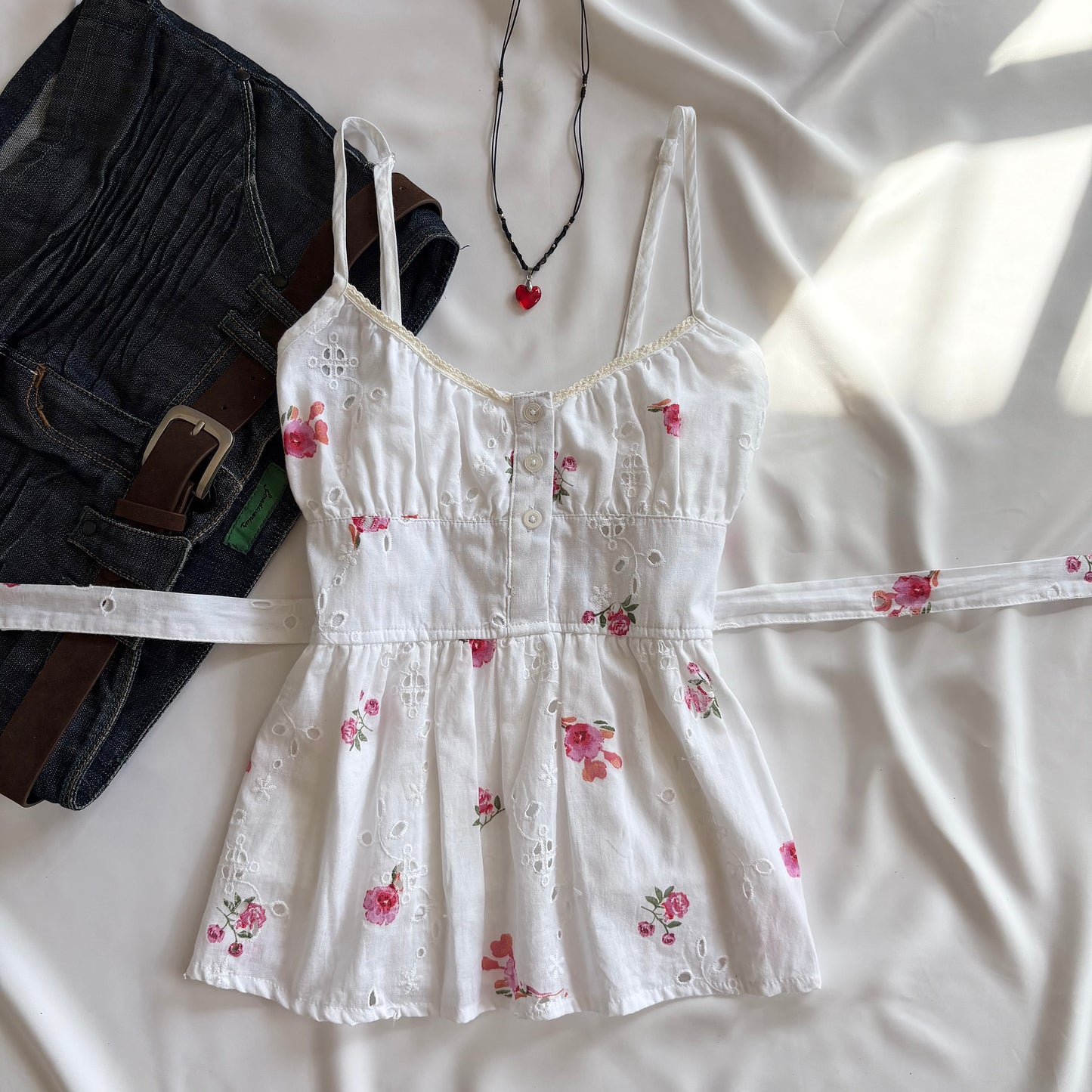 BABYDOLL TOP IN FLORA (Sizes available)