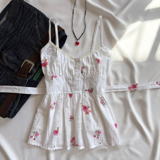 BABYDOLL TOP IN FLORA (Sizes available)