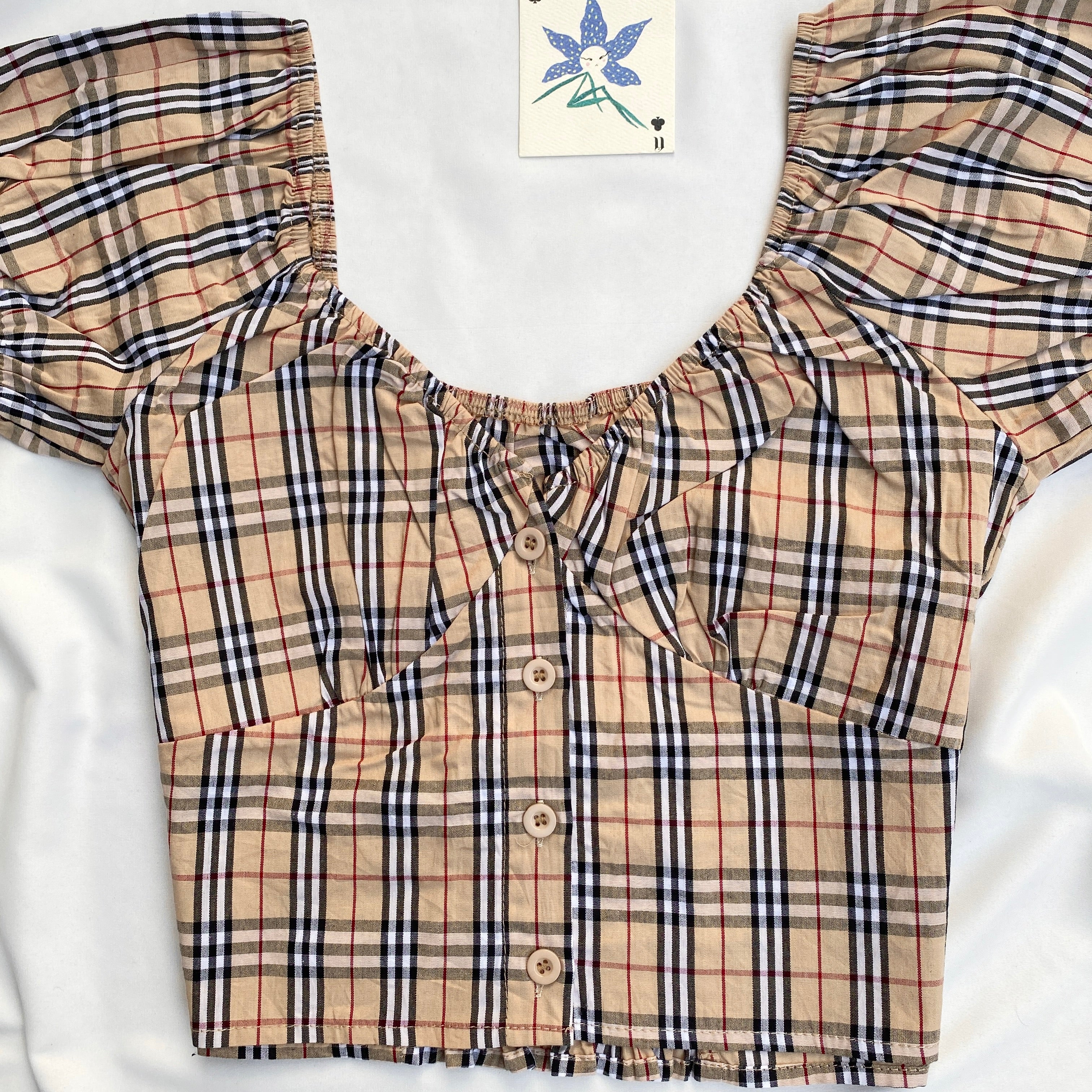 CHECKERED TOP  (Bust : 30-34, Upper Waist : 26-30)