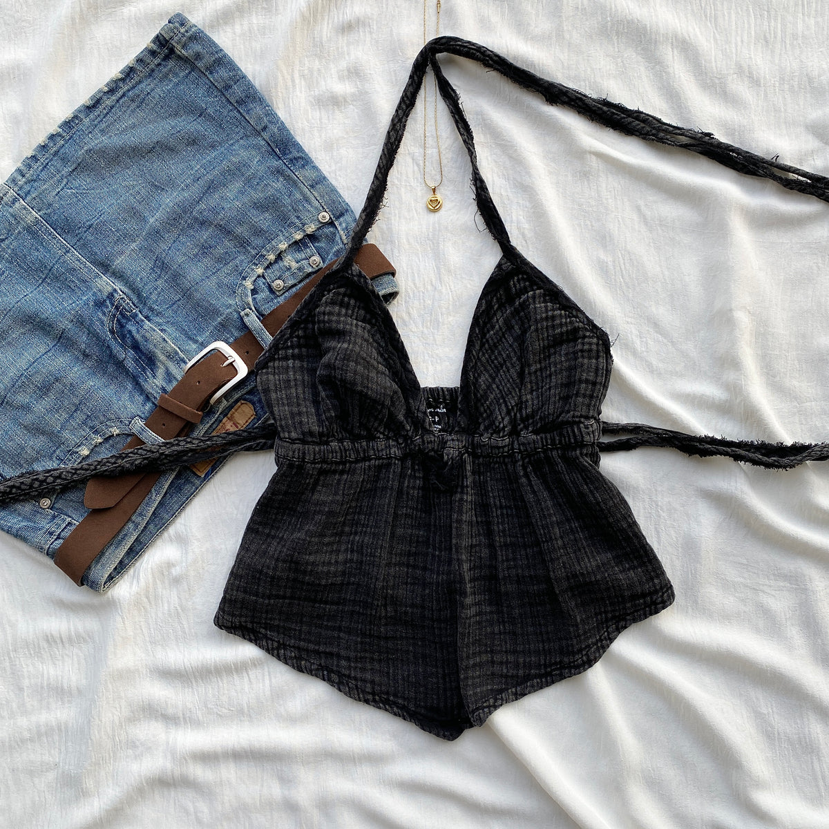 BLACK HALTER TOP FROM FREE PEOPLE (Two sizes)