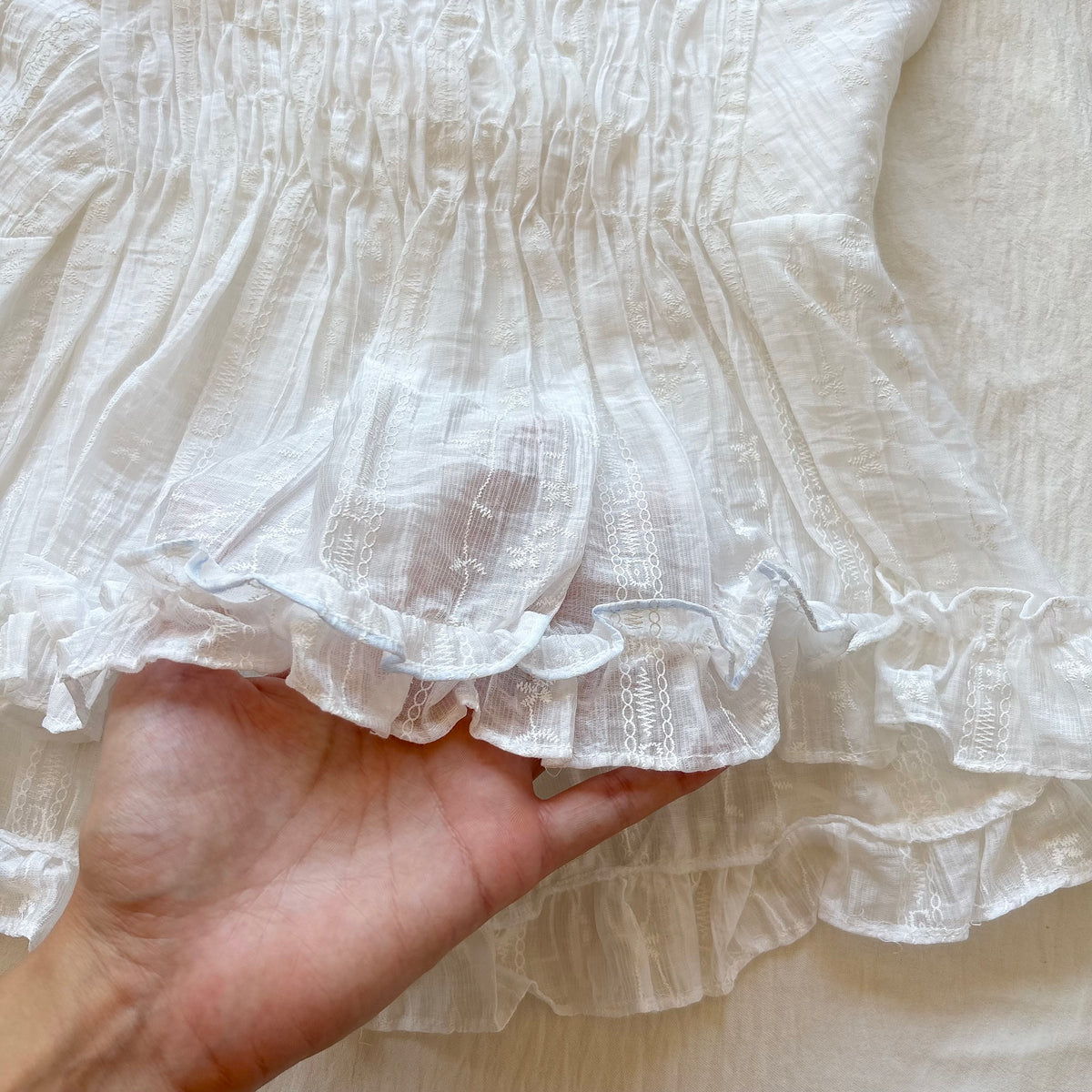 ODETTA TOP IN WHITE (Bust : 30-34, Upper Waist : 24-28)