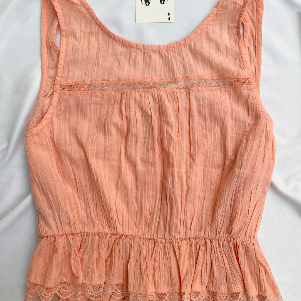 ORANGE LACE TOP FROM FREE PEOPLE (Bust : 34-36, Upper Waist : 28-30)