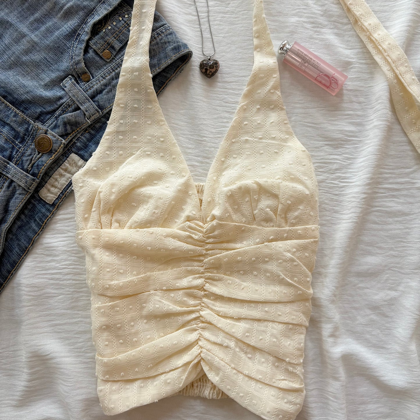 YELLOW HALTER TOP (Bust : 28-32, Upper Waist : 22-26)