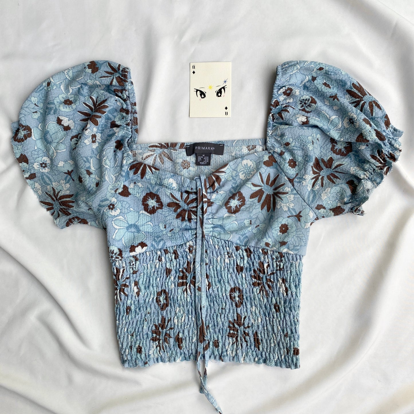BLUE FLORAL TOP (Bust : 30-34, Upper Waist : 26-34)