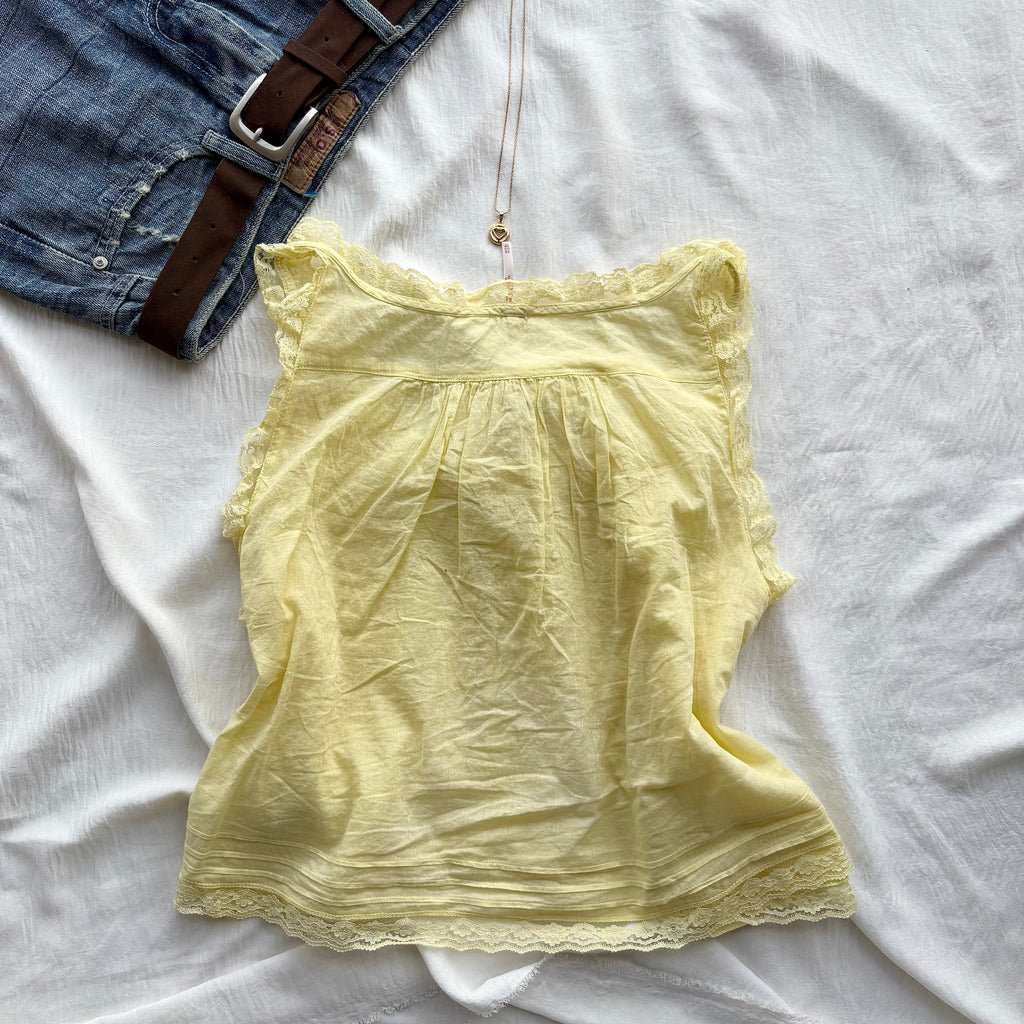 YELLOW LACE TOP FROM FREE PEOPLE (Two sizes)