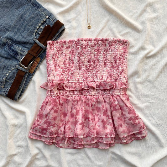 PINK FLORAL TOP (Two sizes)