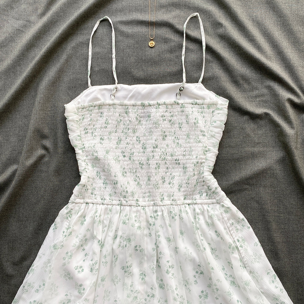 FLORAL RUCHED MINI DRESS FROM HOLLISTER (Bust : 30-34, Upper Waist : 24-28)