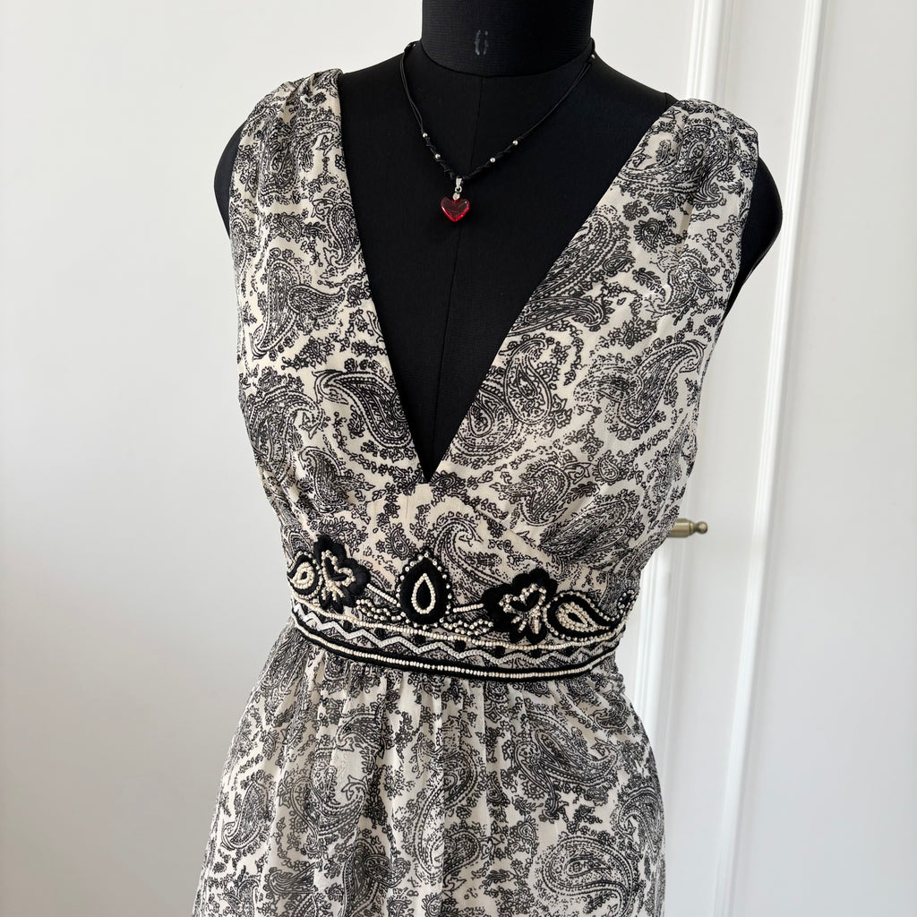 PAISLEY MAXI DRESS (Bust : 34-36, Upper Waist : 28-34)