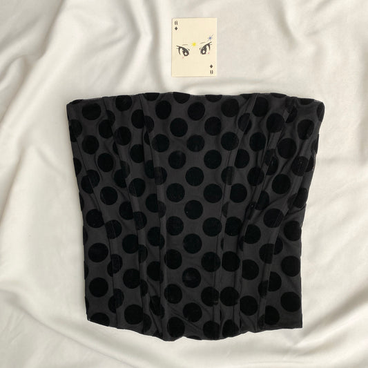 POLKA DOT CORSET FROM MANGO (Bust : 30-34, Upper Waist : 26-30)