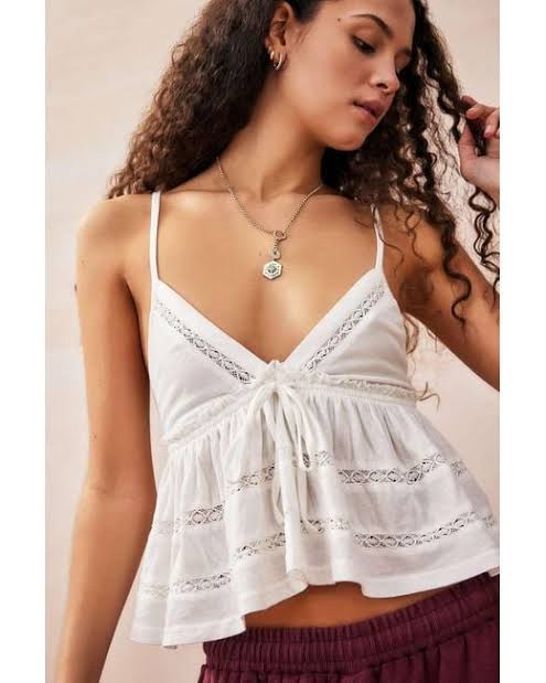 WHITE BABYDOLL TOP FROM URBAN OUTFITTERS (Multiple sizes available)