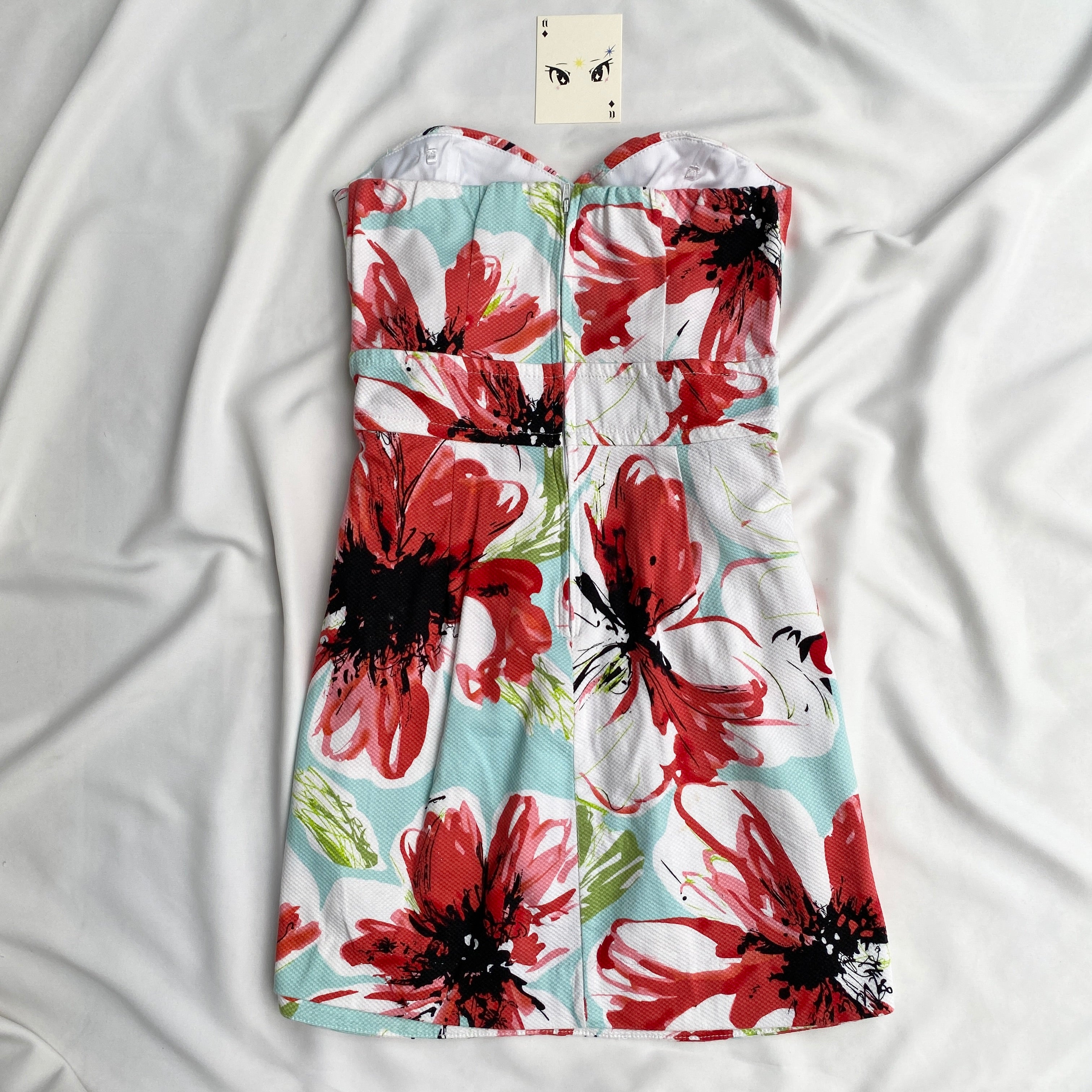 FLORAL CORSET DRESS (Bust : 28-32, Upper Waist : 24-26)