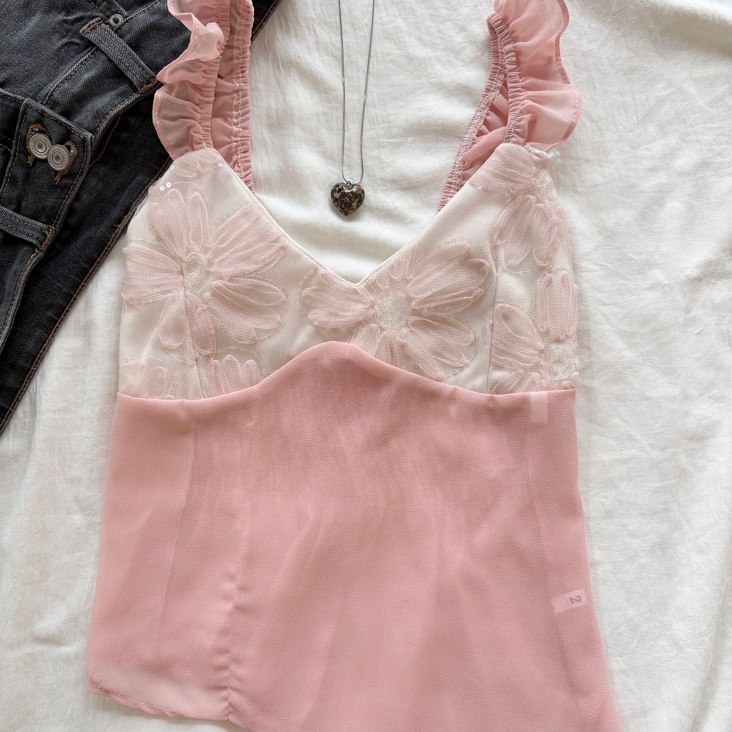 POSY CAMI IN PINK (Bust : 28-32, Upper Waist : 22-28)