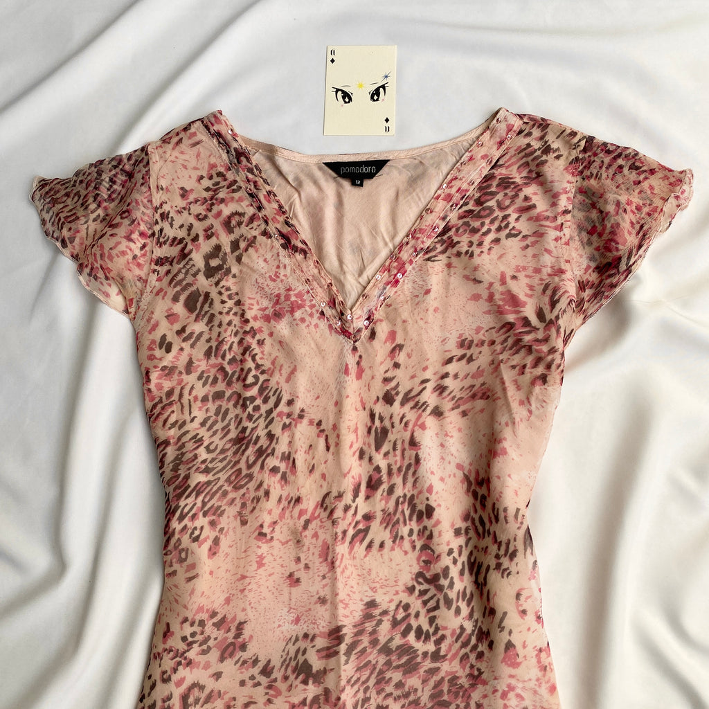 Y2K PINK TOP (Bust : 34-38, Upper Waist : 28-36)