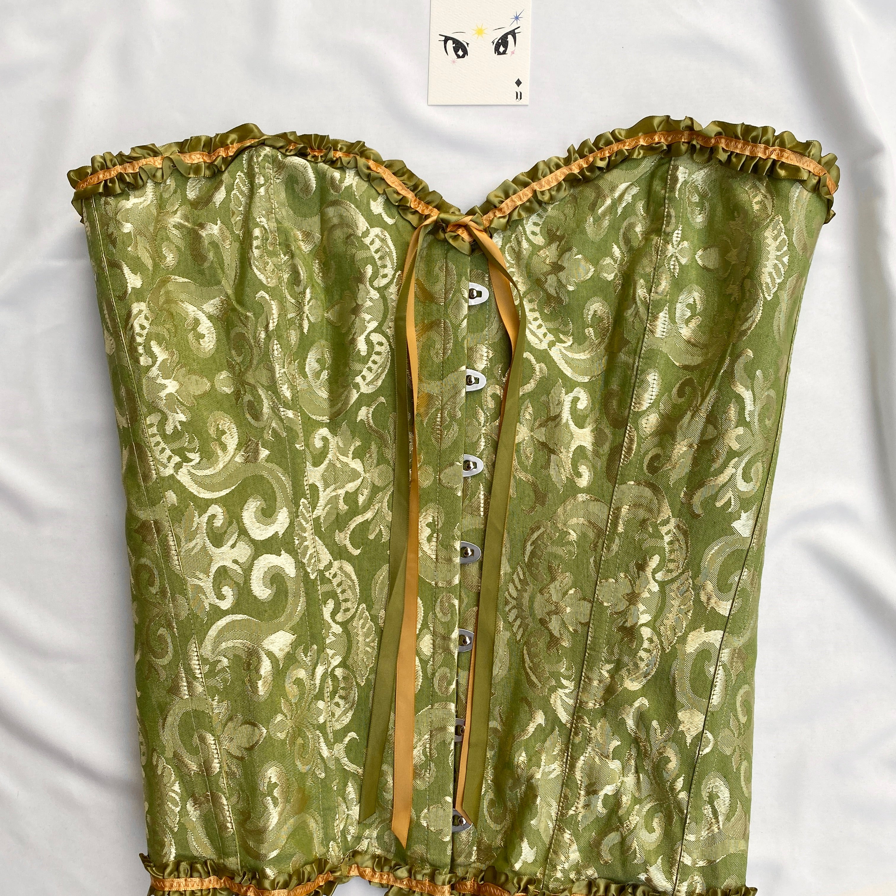 GREEN CORSET (Bust : 40-44, Upper Waist : 36-40)