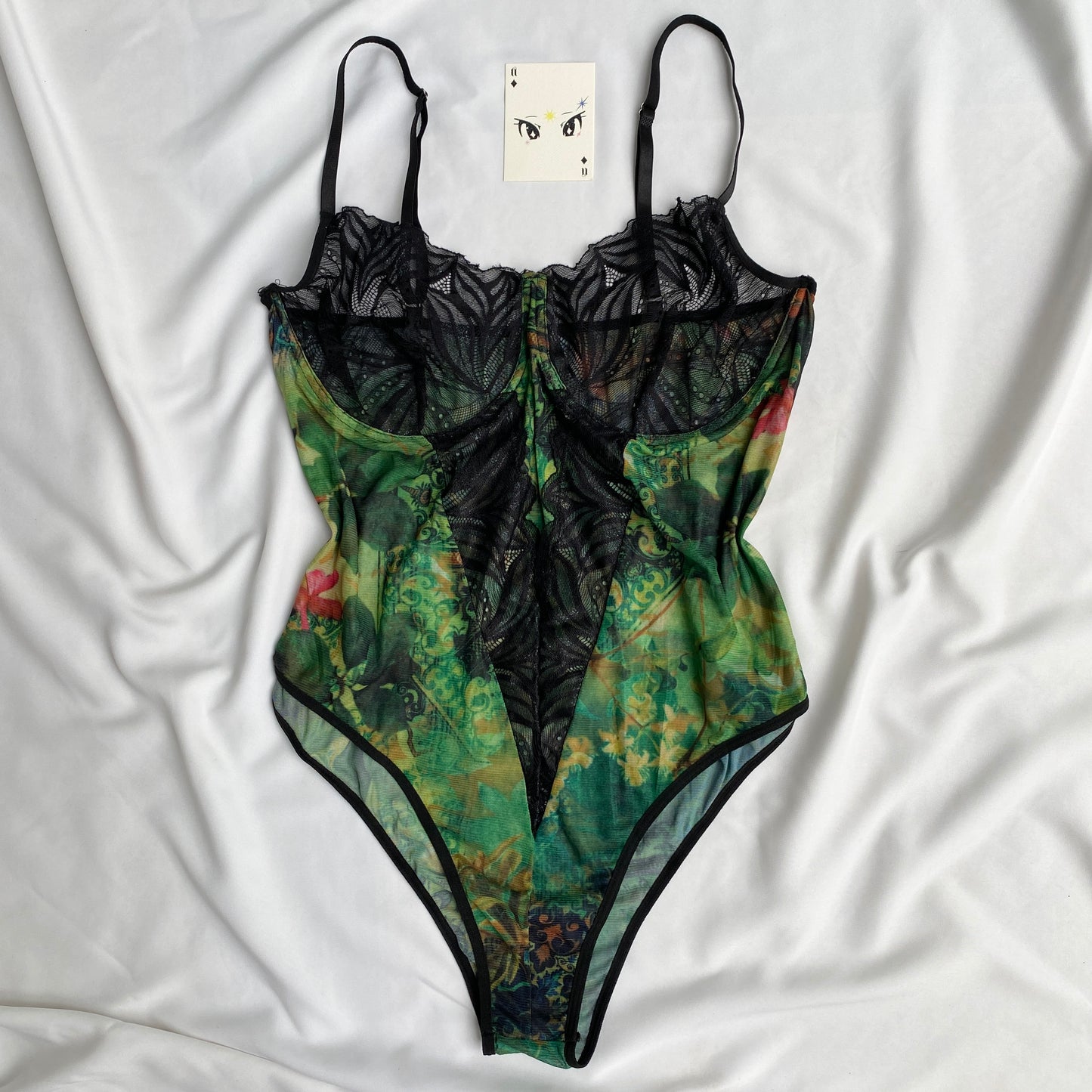 GREEN BODYSUIT (Bust : 36-38, Upper Waist : 32-38)