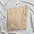BEIGE ASYMMETRIC CORSET (Bust : 34-36, Upper Waist : 30-32)