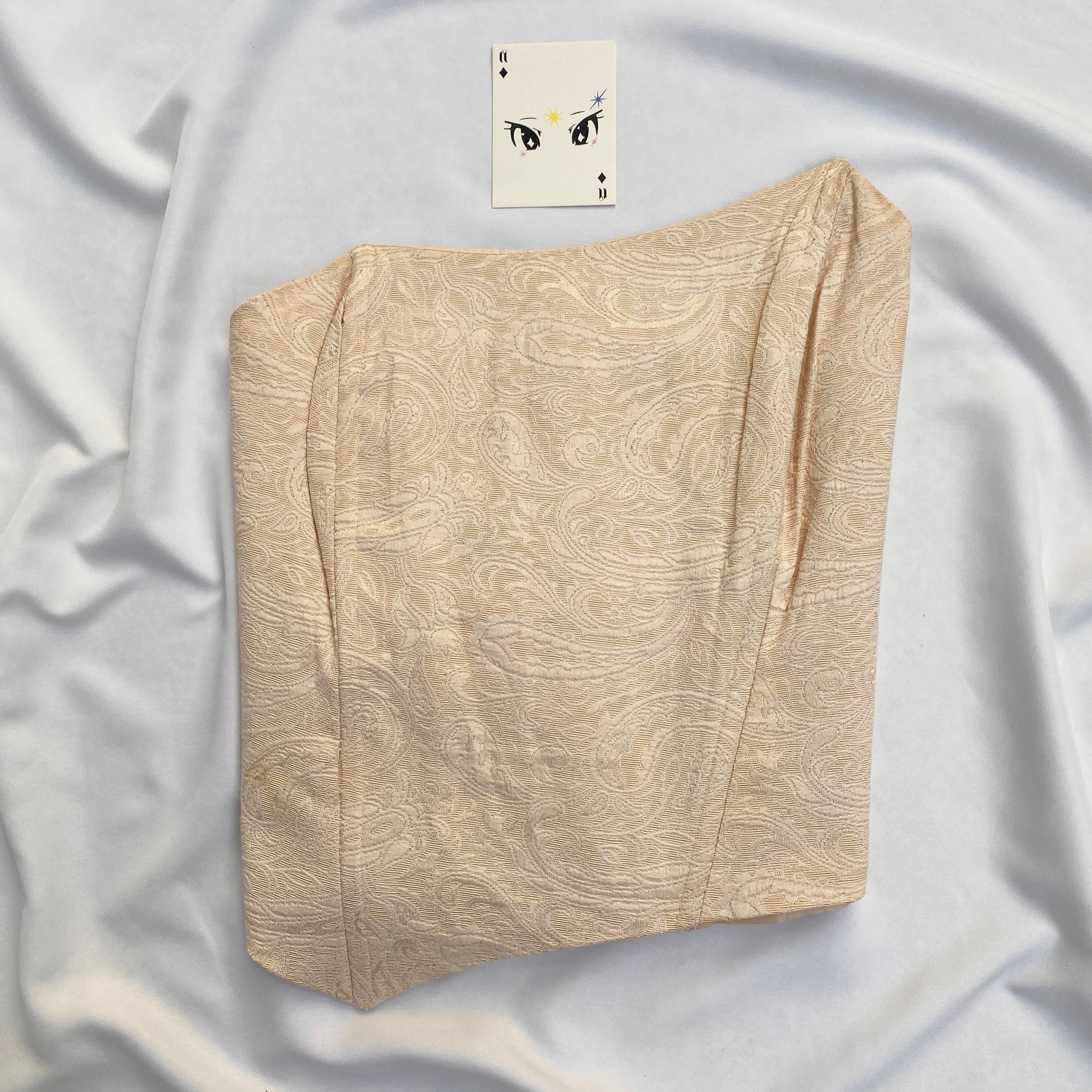 BEIGE ASYMMETRIC CORSET (Bust : 34-36, Upper Waist : 30-32)