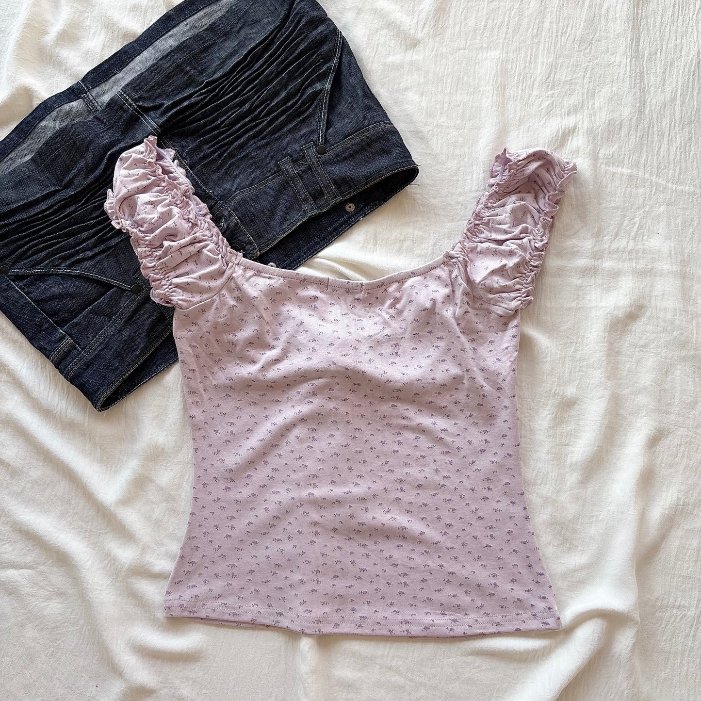 WILDFLOWER TOP IN PURPLE (Bust : 30-34, Upper Waist : 24-28)