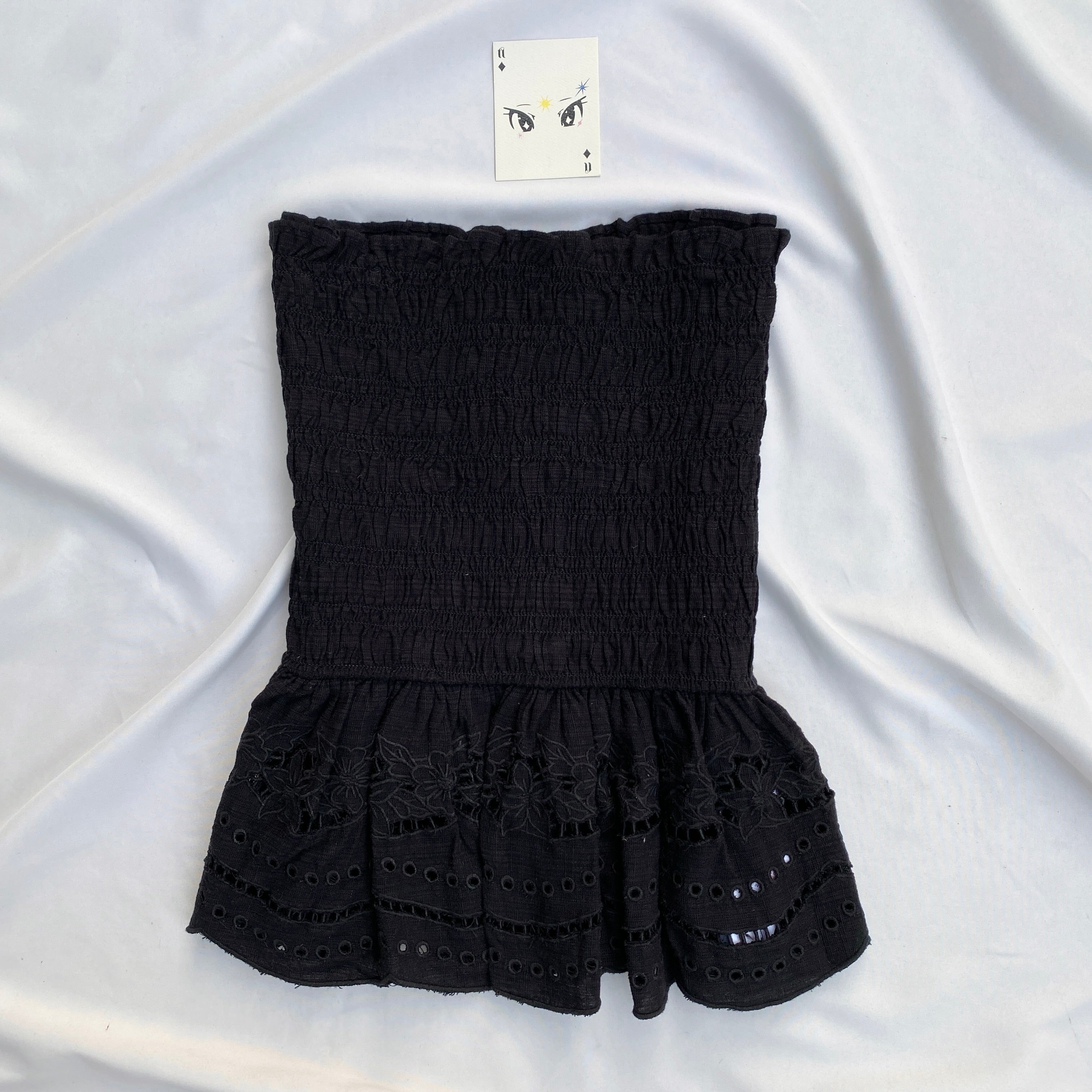 BLACK TUBE TOP FROM DAMSON & MADDER (Bust : 30-34, Upper Waist : 26-34)