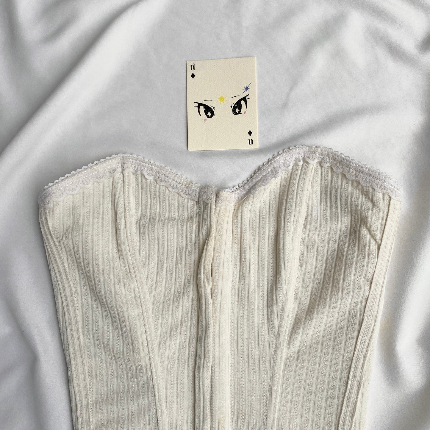 WHITE CORSET (Bust : 28-32, Upper Waist : 24-28)