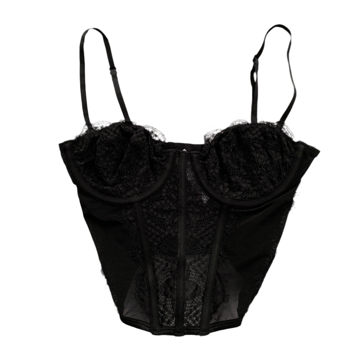 BLACK LACE CORSET FROM GLASSONS