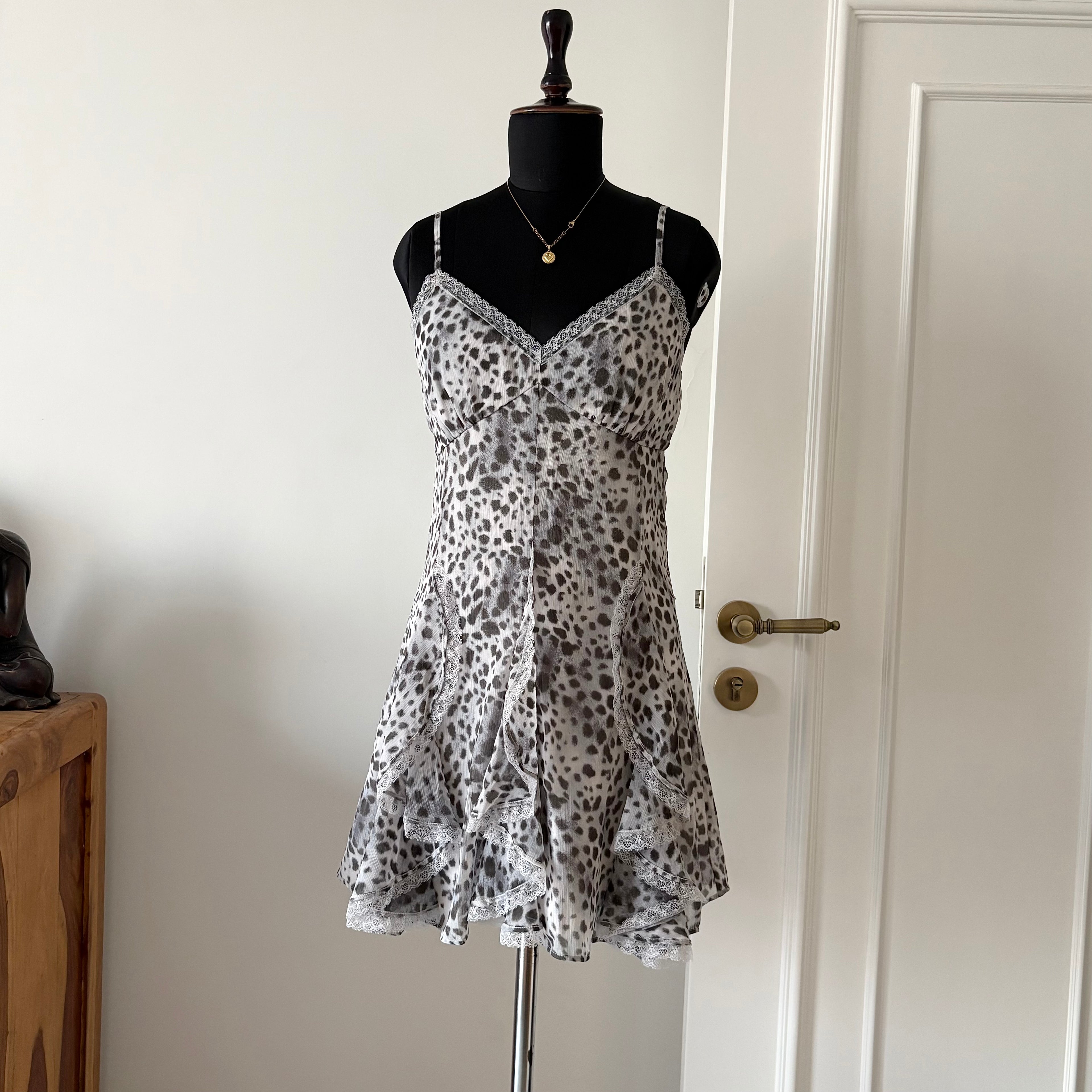 ANIMAL PRINT FRILLY DRESS (Fits S/M)