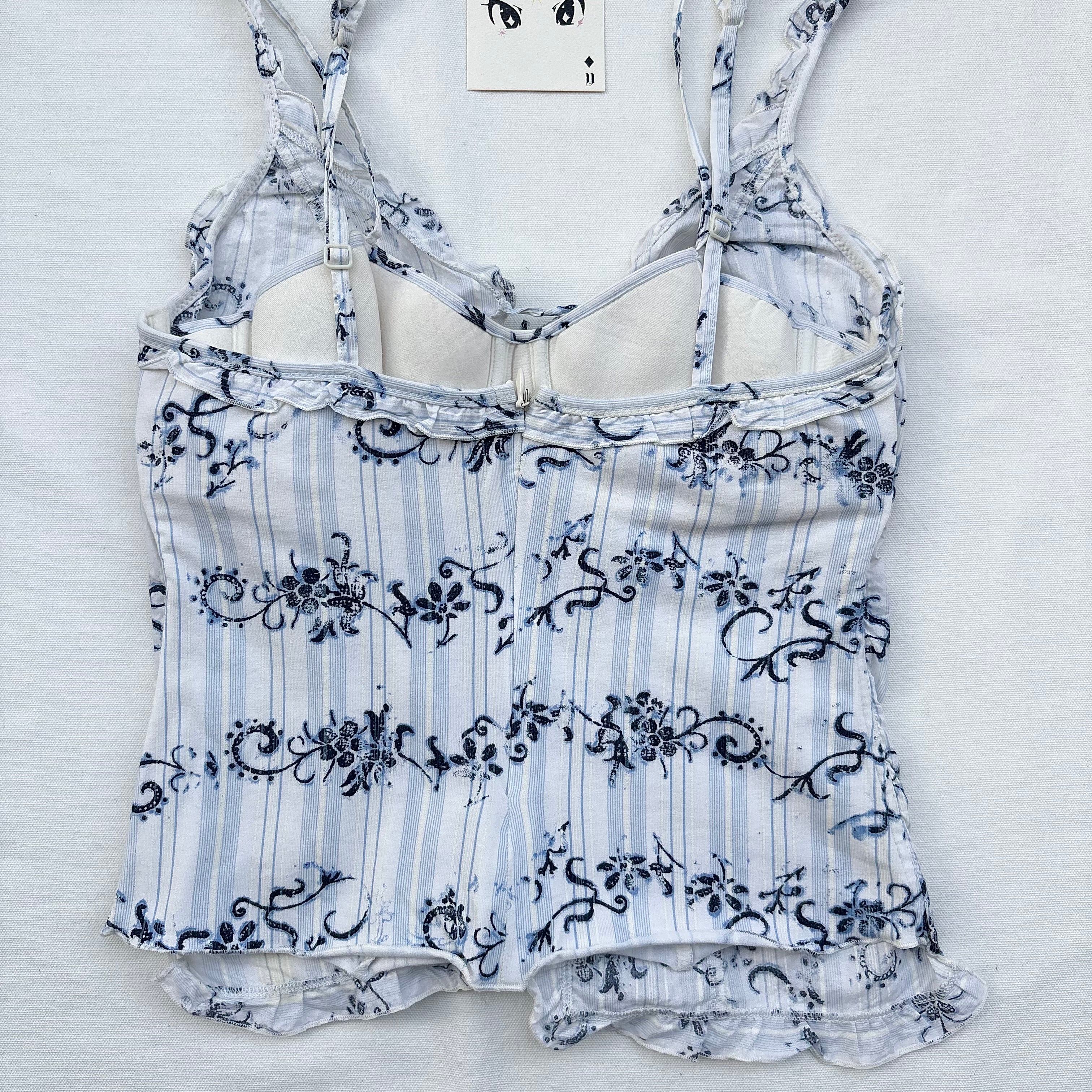 BLUE BUSTIER TOP (Bust : 30-34, Upper Waist : 26-32)