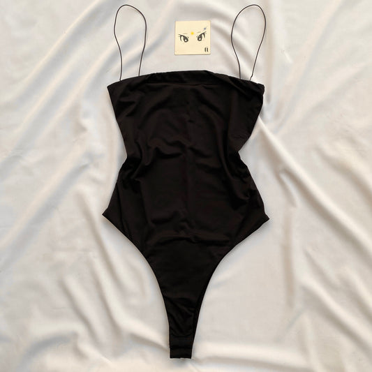 BLACK SQUARE NECK BODYSUIT