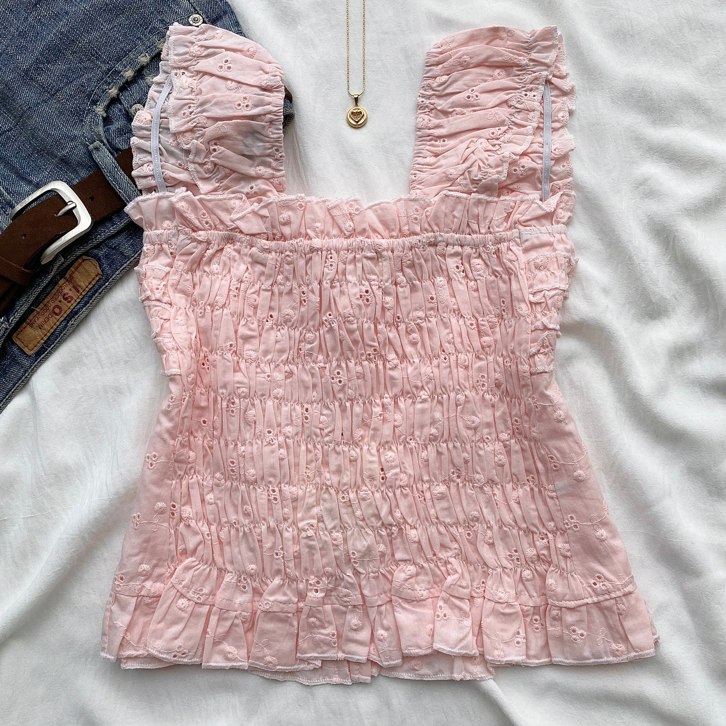 MIMI TOP IN PINK (Bust : 28-34, Upper Waist : 23-29)