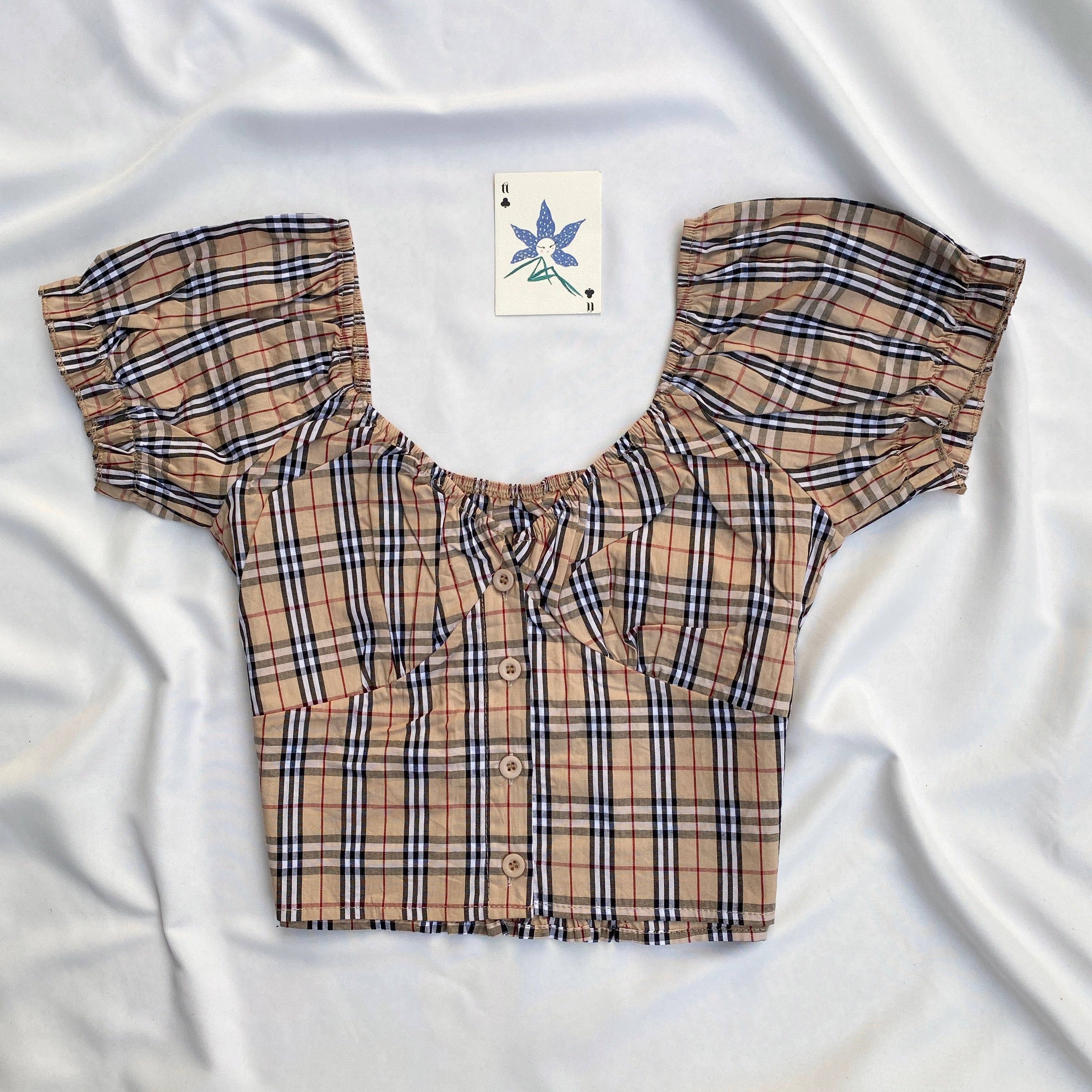 CHECKERED TOP  (Bust : 30-34, Upper Waist : 26-30)