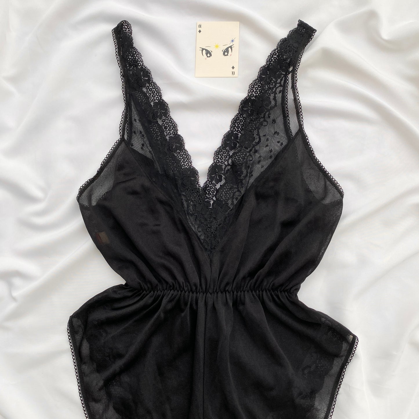 BLACK LACE BODYSUIT (Bust : 30-34, Upper Waist : 24-28)