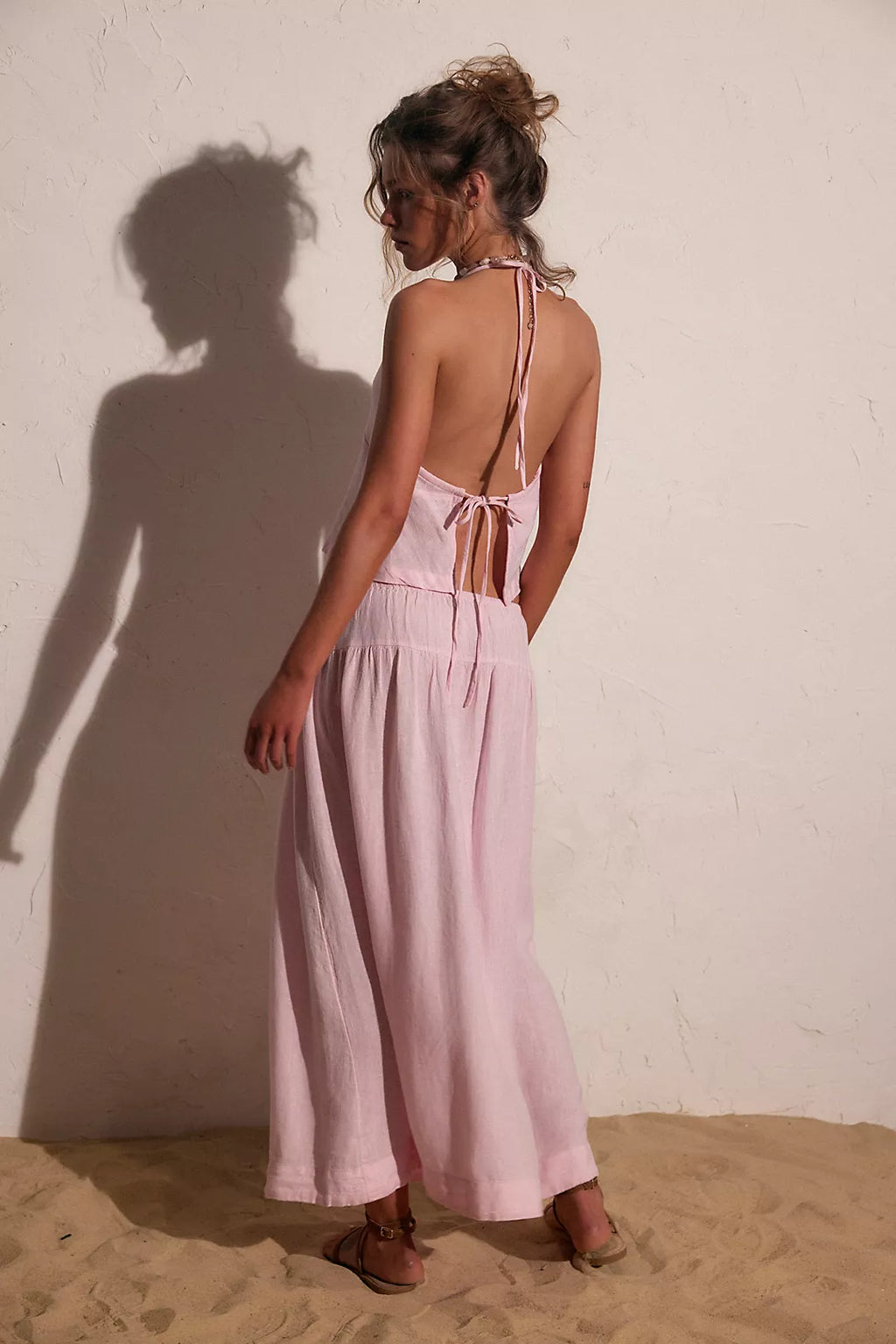 PINK LINEN SKIRT FROM FREE PEOPLE (ONLY SKIRT)