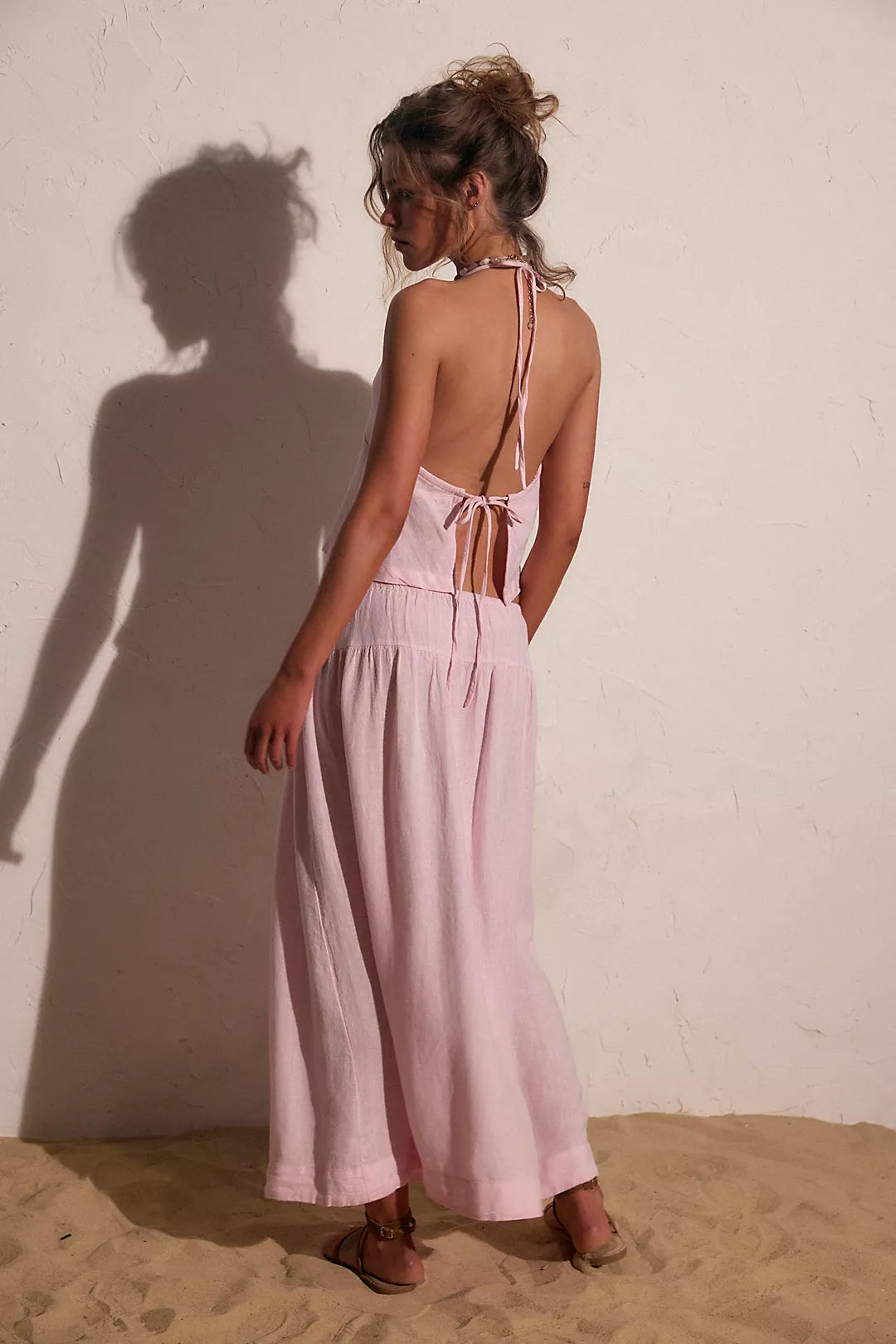 PINK LINEN SKIRT FROM FREE PEOPLE (ONLY SKIRT)