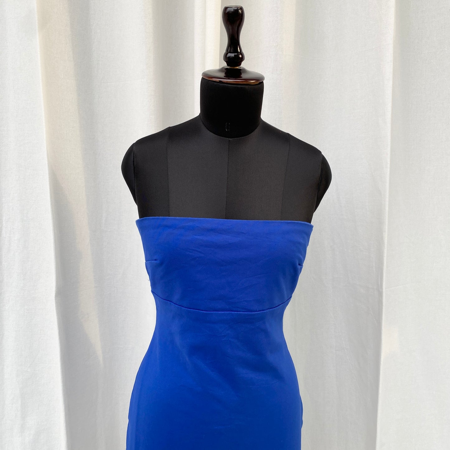 BLUE STRAPLESS MINI DRESS (Bust : 30-34, Upper Waist : 28-34)