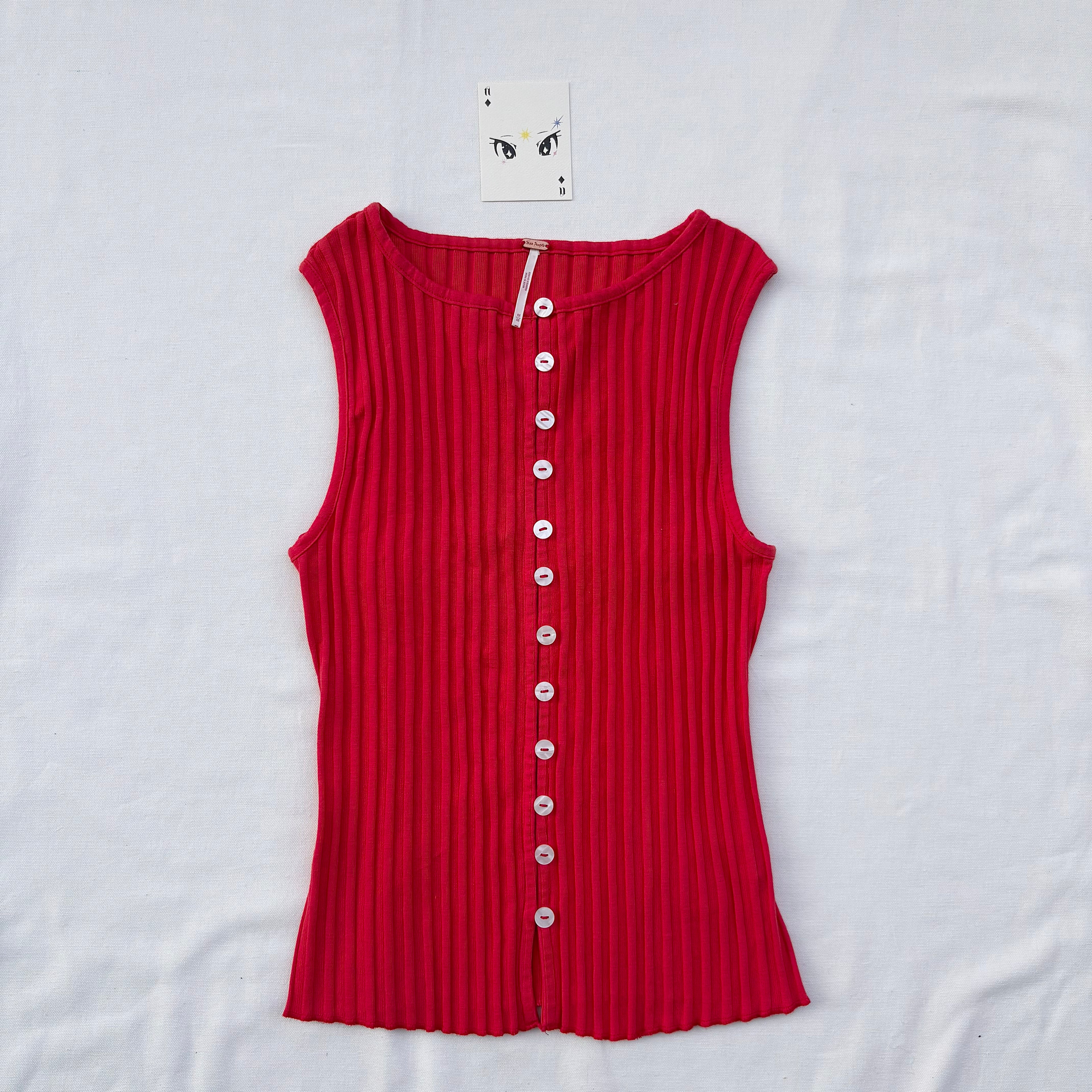 RED TOP FROM FREE PEOPLE (Bust : 28-34, Upper Waist : 24-28)