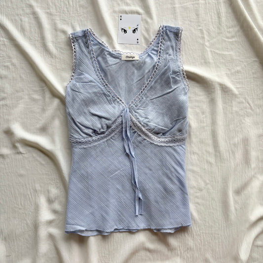 DAINTY BLUE TOP  (Bust : 30-34, Upper Waist : 24-28)
