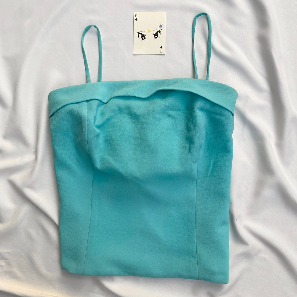 BLUE FOLDOVER CORSET (Bust : 34-38, Upper Waist : 32-34)