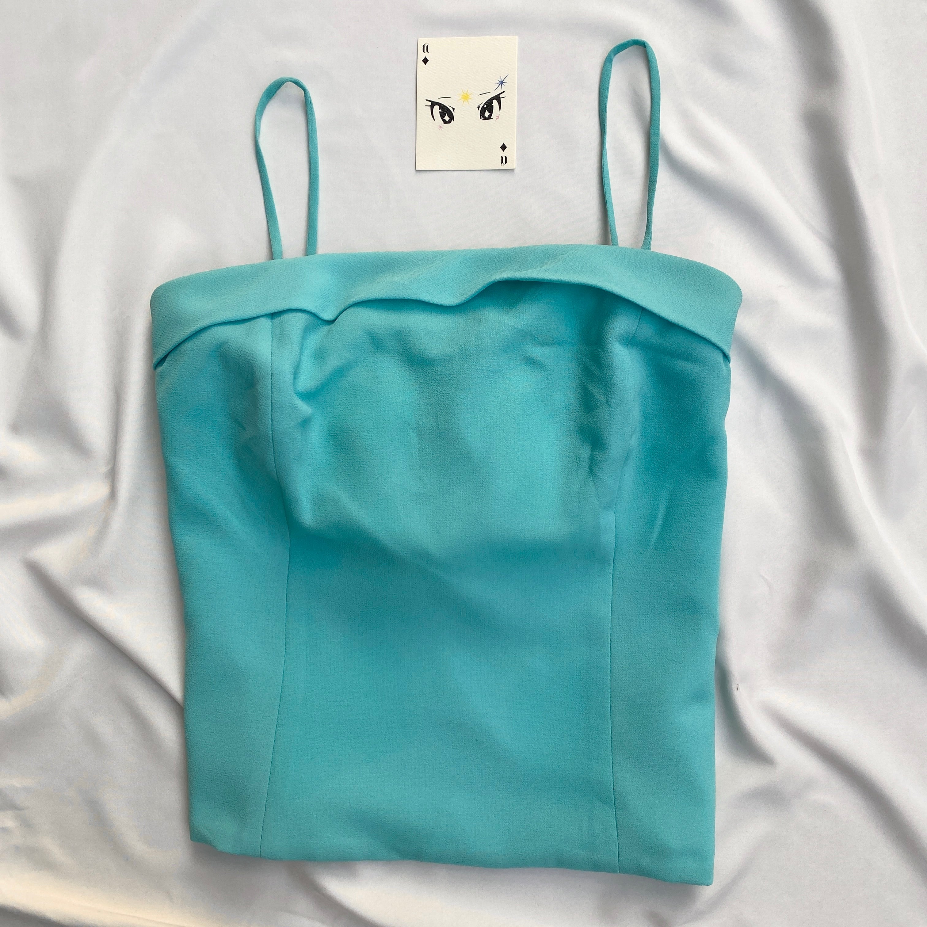 BLUE FOLDOVER CORSET (Bust : 34-38, Upper Waist : 32-34)