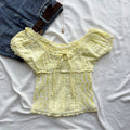 YELLOW PICNIC BLOUSE (Two sizes)