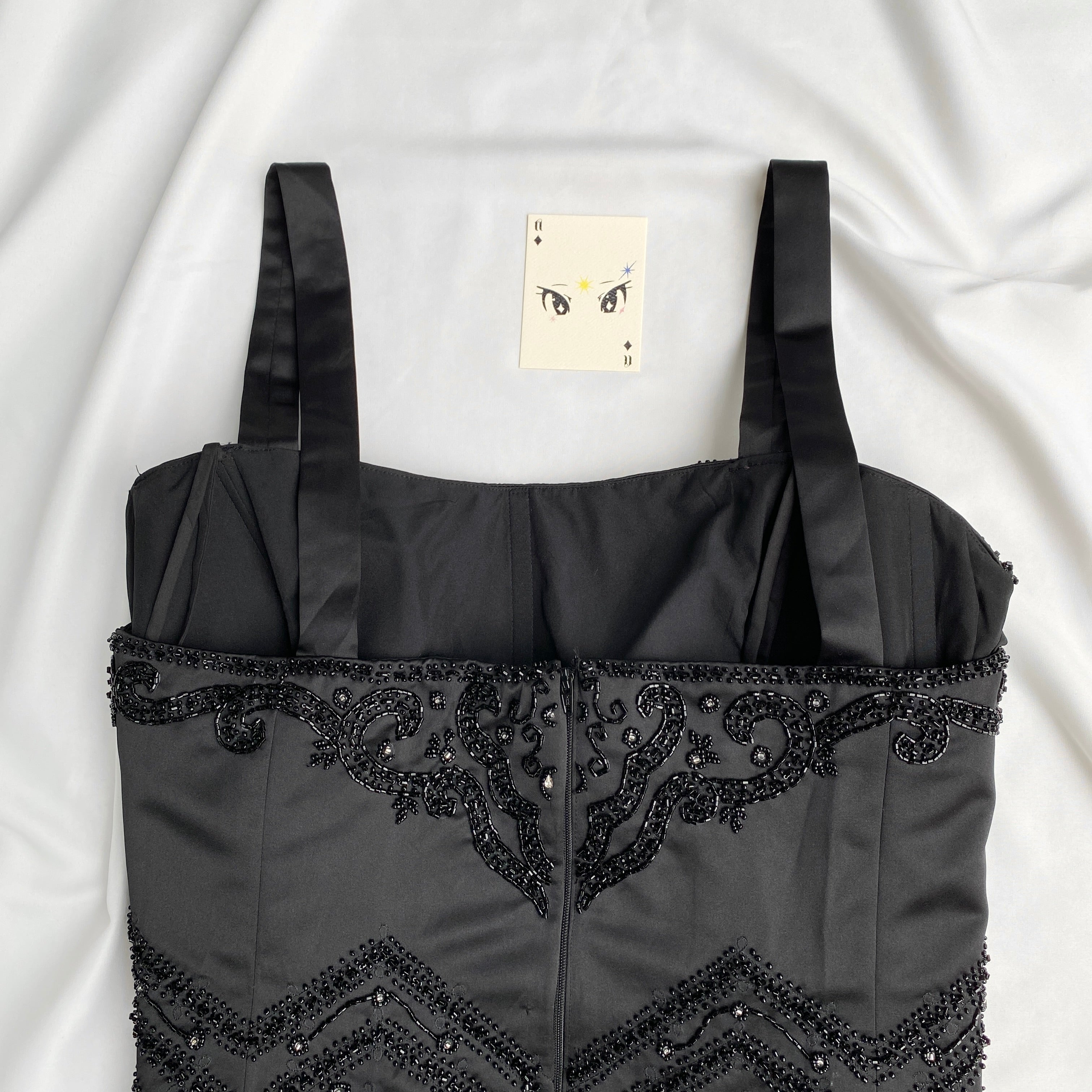 BLACK EMBELLISHED CORSET  (Bust : 40-44, Upper Waist : 38-40)