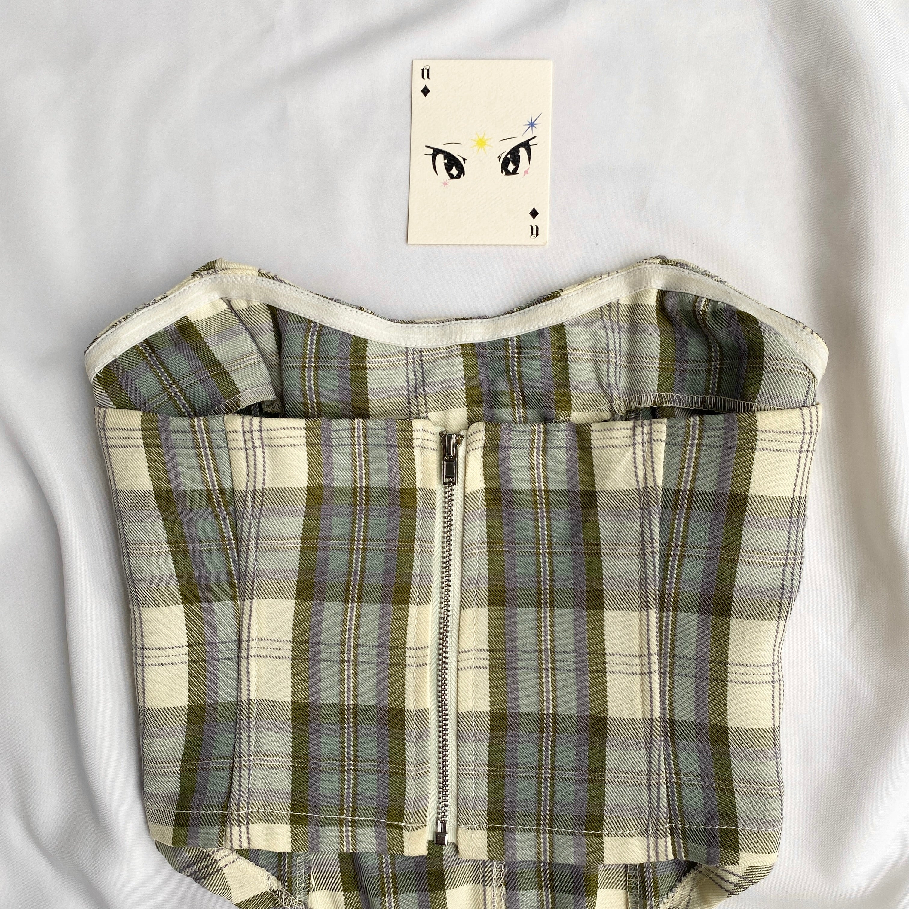 PLAID CORSET FROM CIDER (Bust : 30-32, Upper Waist : 24-26)