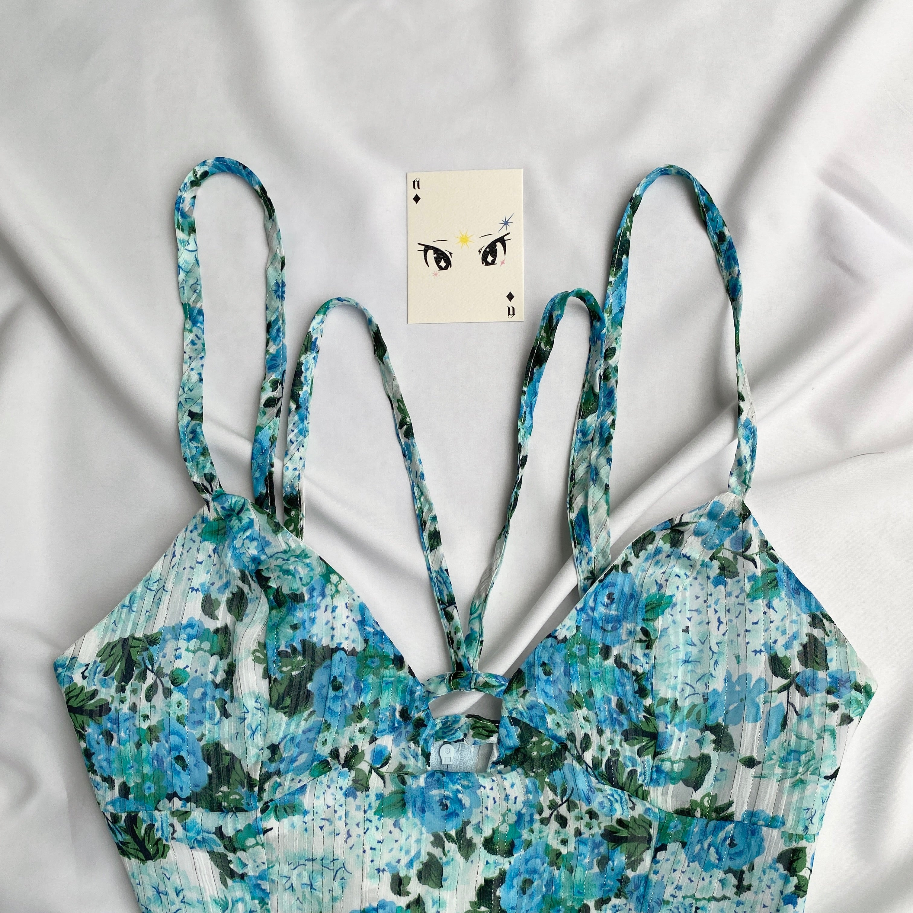 BLUE TOP FROM NASTYGAL (Bust : 34-36, Upper Waist : 32-34)