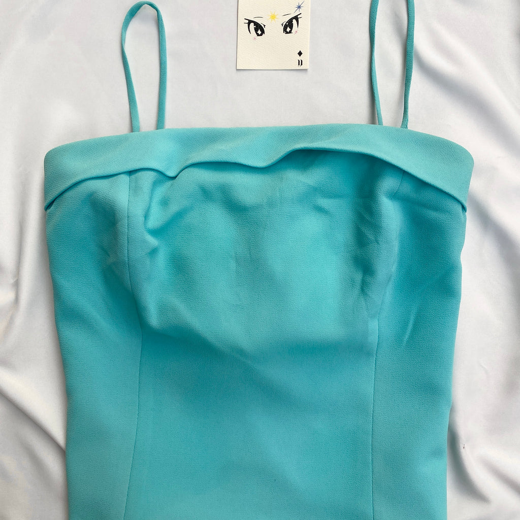 BLUE FOLDOVER CORSET (Bust : 34-38, Upper Waist : 32-34)