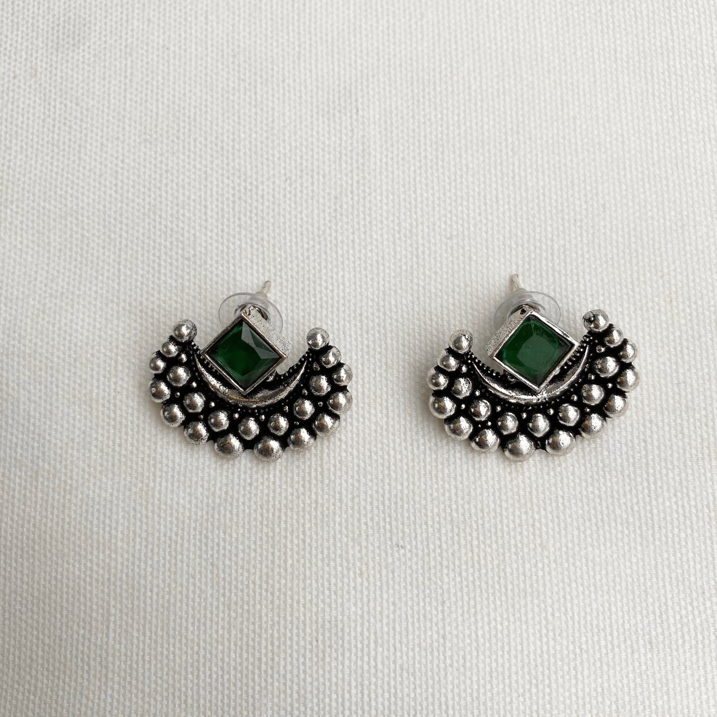 CRESCENT STONE NECKLACE AND EARRING