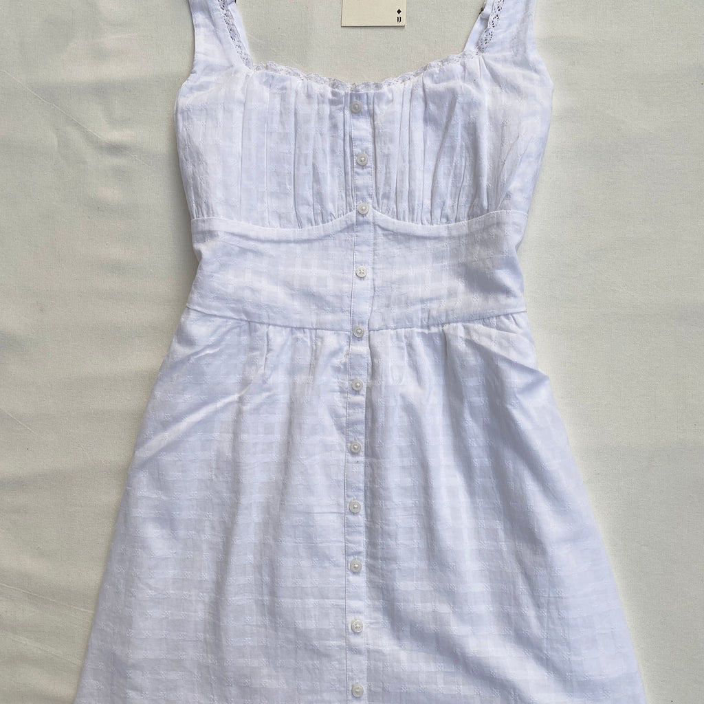 WHITE DRESS FROM HOLLISTER (Bust : 34-36, Upper Waist : 28-34)