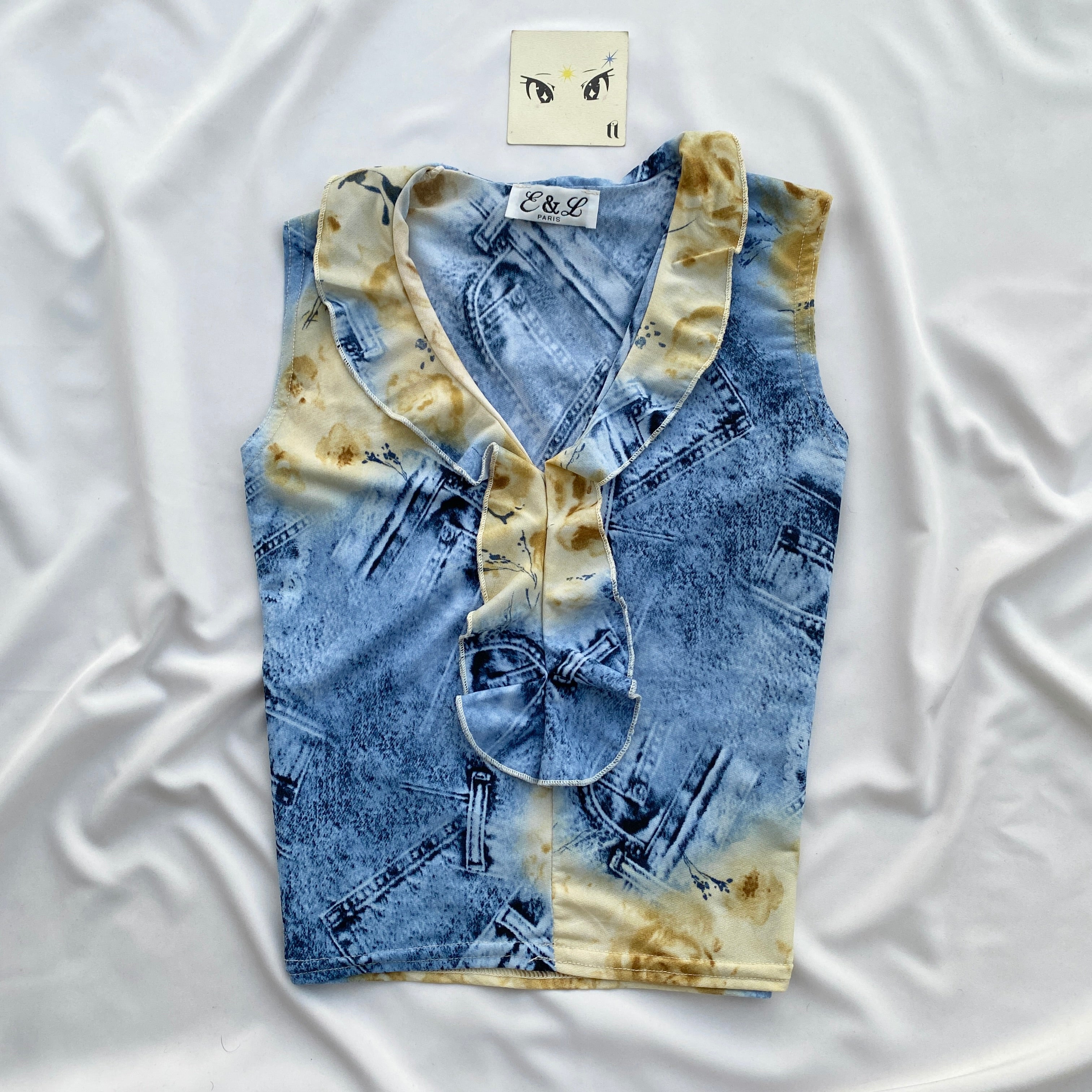 Y2K TOP (Bust : 30-34, Upper Waist : 26-32)