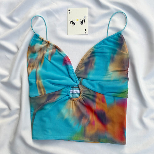 BLUE TOP FROM BERSHKA (Bust : 34-36, Upper Waist : 28-32)