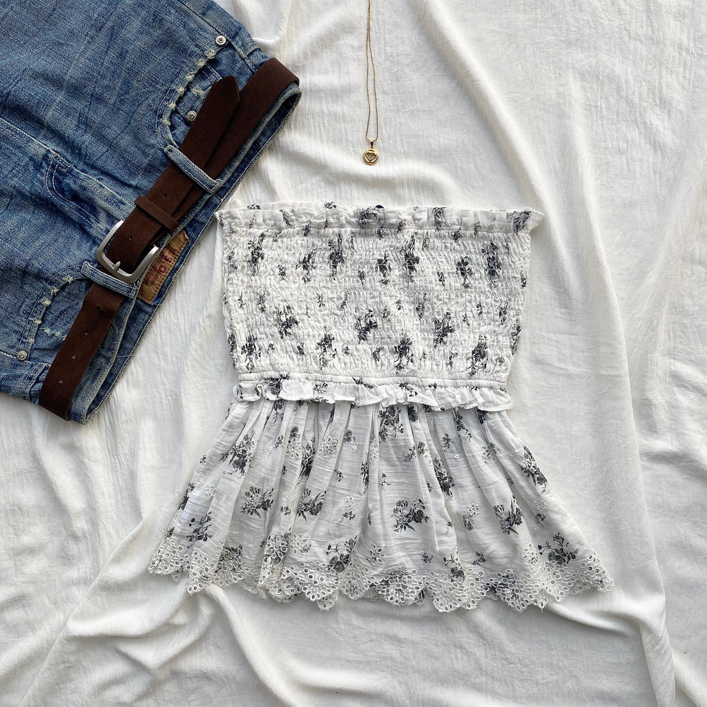 WHITE TUBE TOP FROM AMERICAN EAGLE (Two sizes)